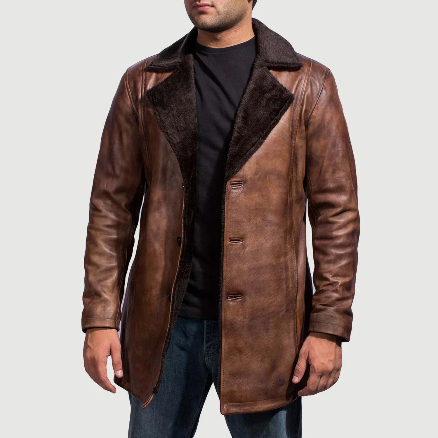 Coats with fur inside mens store