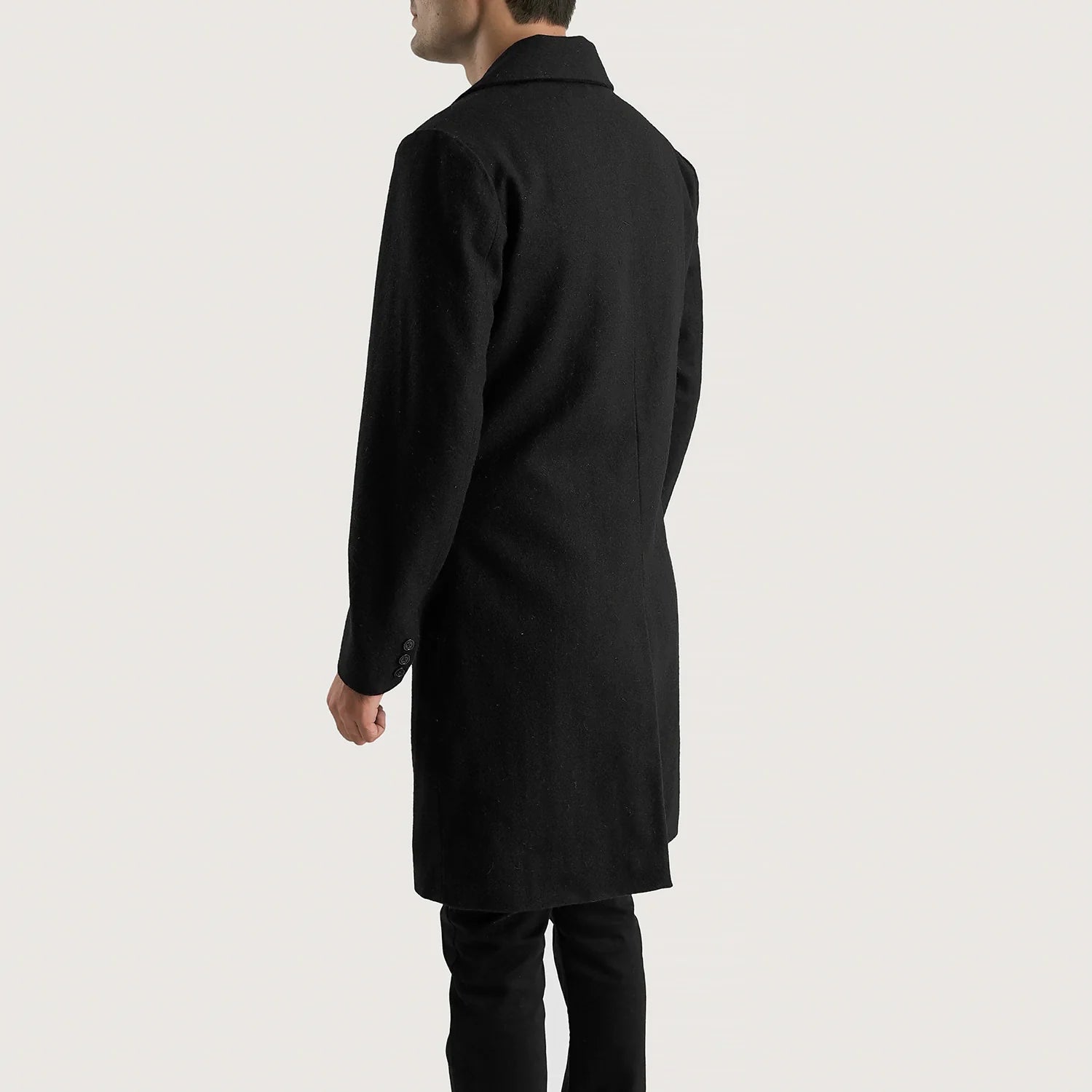 Black wool double breasted blazer online