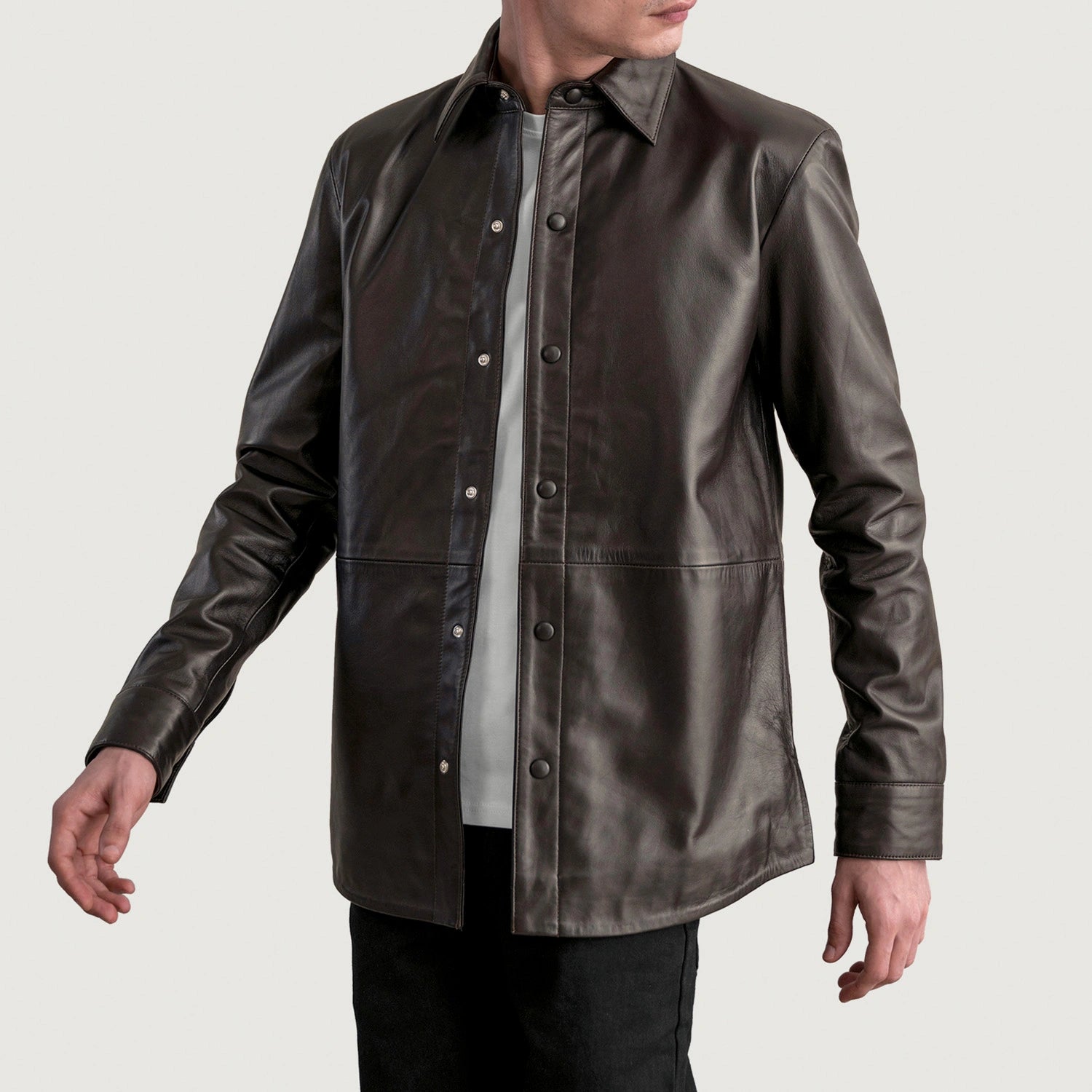 Black Leather Shirts To Wear With Brown Leather Jacket Haven Brown