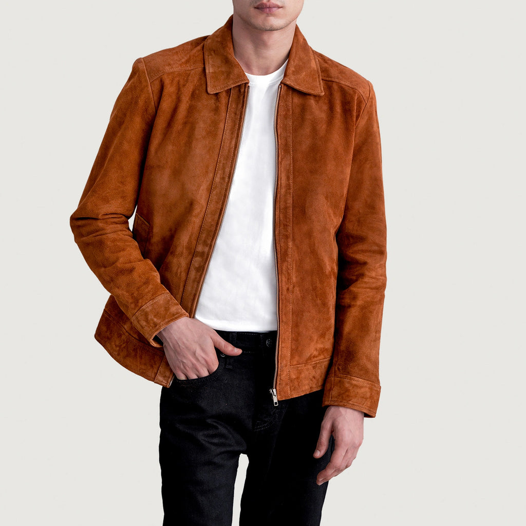 Mens suede sports jacket sale