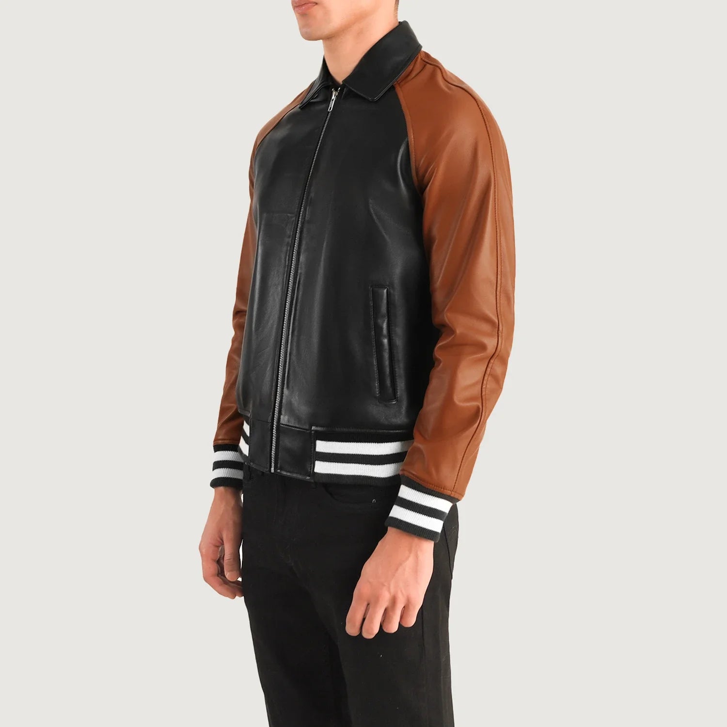 Coach leather varsity jacket discount
