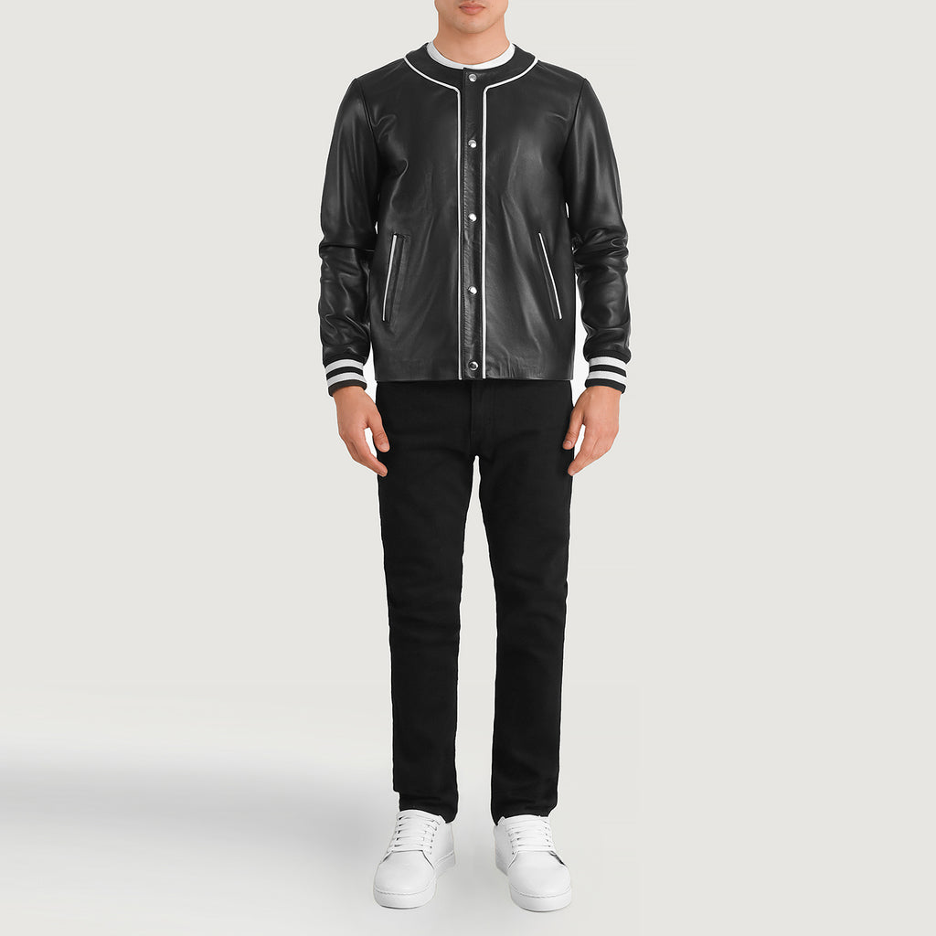 Mens leather sales letterman jackets