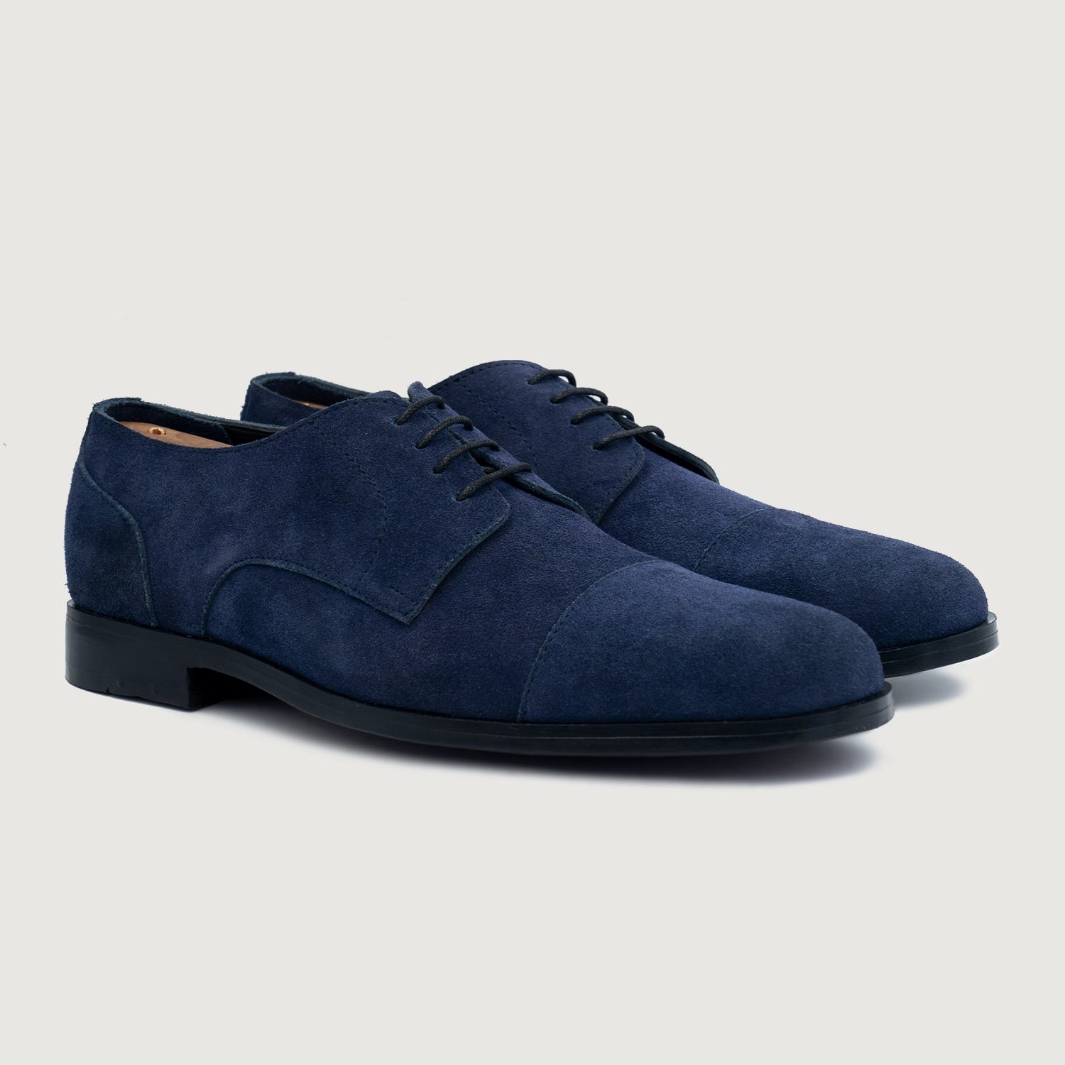 Navy blue leather shoes mens hot sale