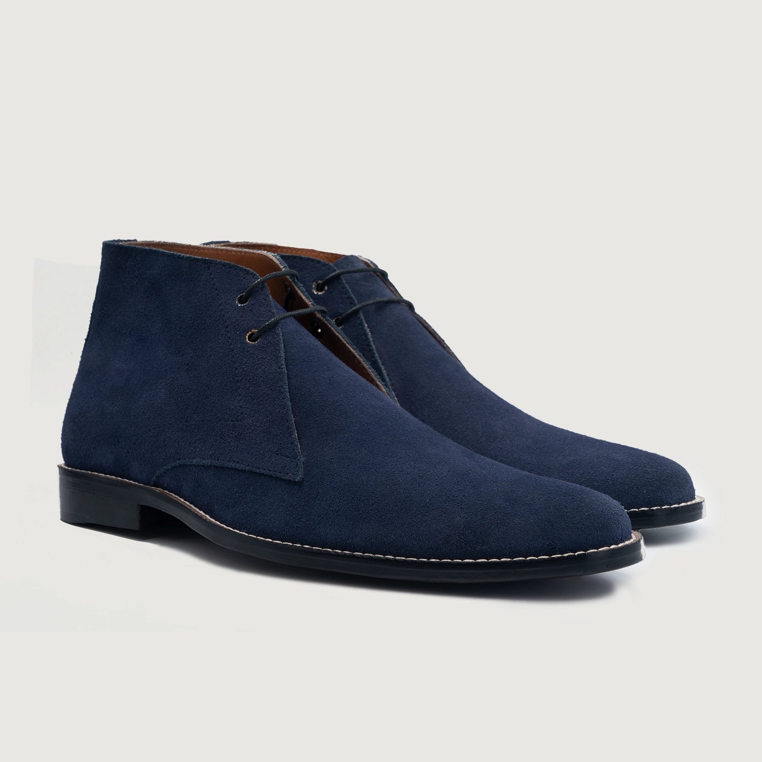 Navy chukka boots mens discount