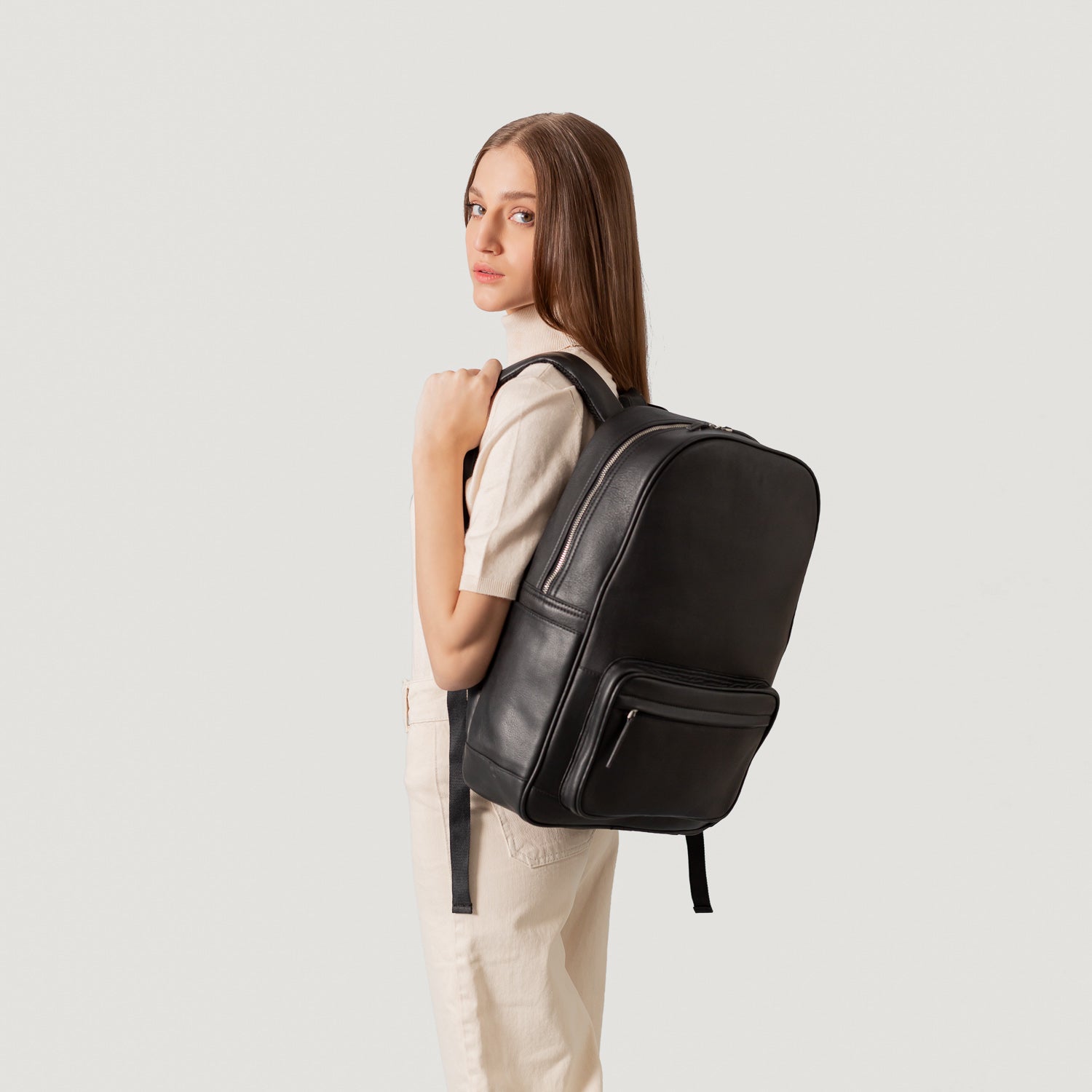 The Philos Black Leather Backpack For Men Women The Jacket Maker