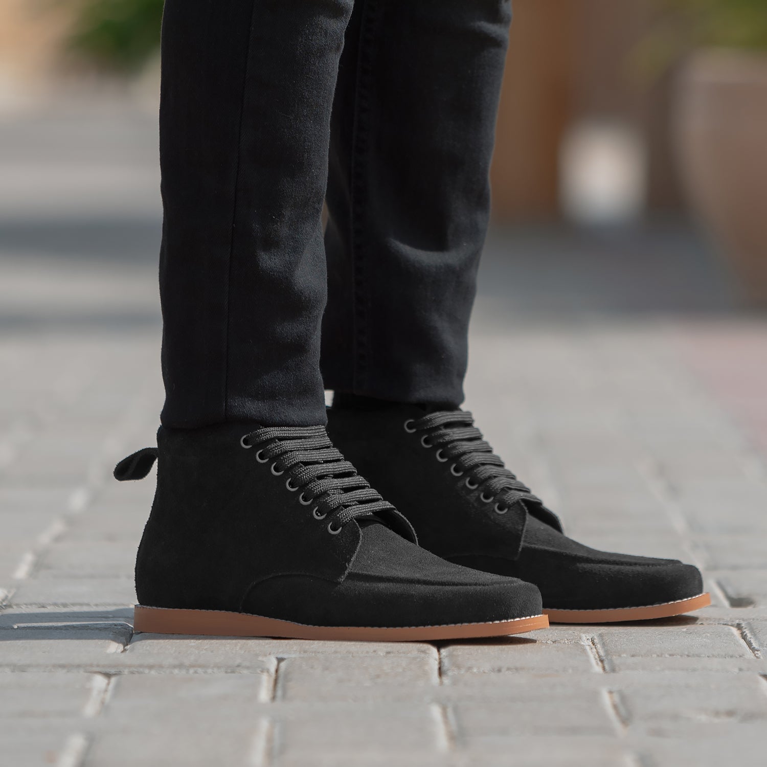 Black suede shoes top