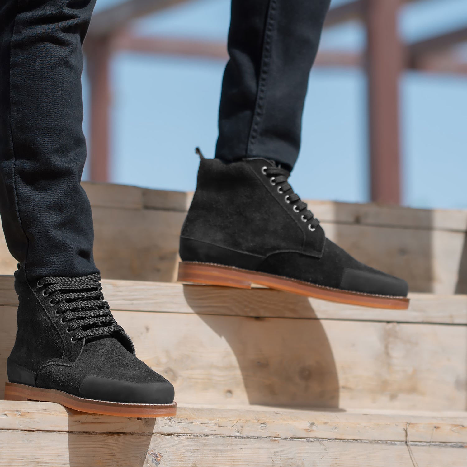Black suede chukka sales