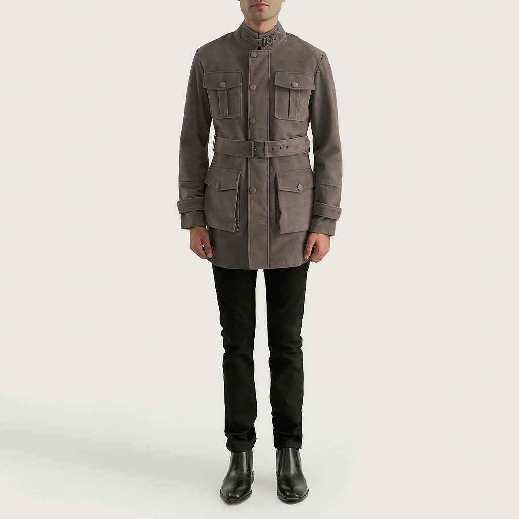 Mens suede car sales coat