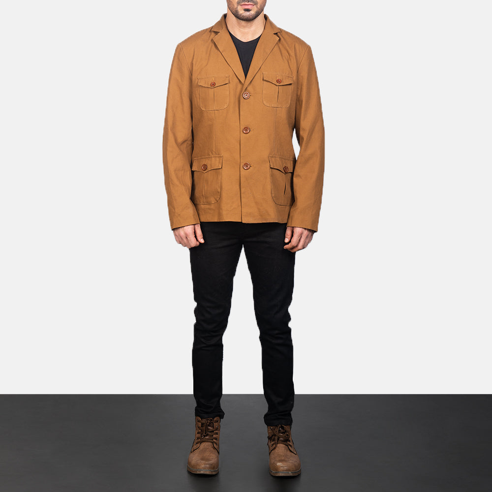 Khaki safari jacket shop