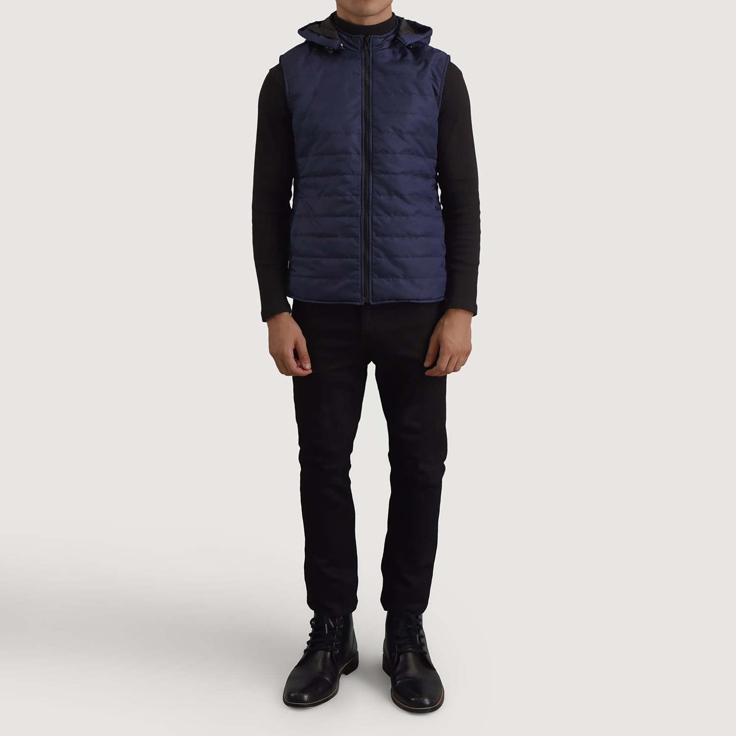 Mens navy blue puffer vest deals